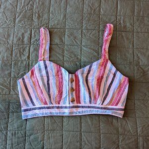 NEW! Striped Crop Top Tank - Women's Size Large from Aeropostale